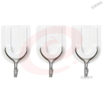 得力(deli)19351 挂钩墙壁壁挂粘钩 免钉挂钩承重1kg(3只/卡 5卡/组)（可当天配送发货）