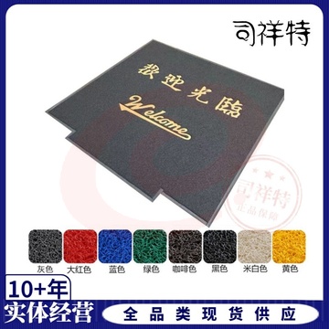 pvc丝圈电梯迎宾地毯星期地毯按尺定制（黑色）（可当天配送发货）