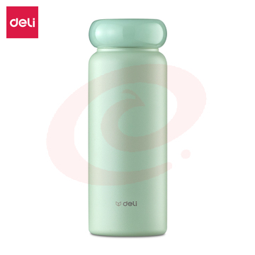 得力LL610炫彩星环保温杯(旋盖)(400mL)(绿)(个) SKU：YDKJ21016