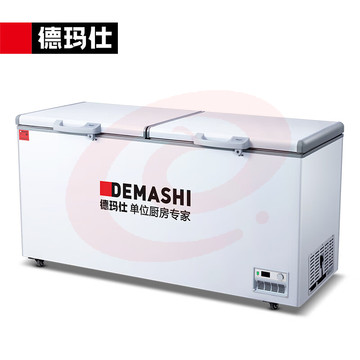 德玛仕（DEMASHI） 冰柜商用   保鲜冰箱家用 卧式冰柜展示柜 卧式冰柜BD-680 （工程款 大容量） SKU：YDKJ20737