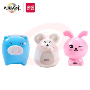 得力(deli)3只学生卷笔刀/铅笔转笔刀/削笔器/削笔刀 0557-03