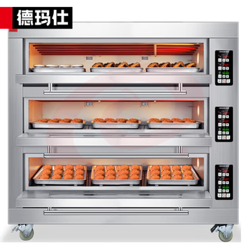 德玛仕（DEMASHI）大型烘焙烤箱商用 披萨面包蛋糕月饼地瓜烤箱 商用电烤箱 三层九盘 EB-J9D-Z  