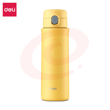 得力(deli) LL609保温杯(弹盖)(420mL)(黄)(个)