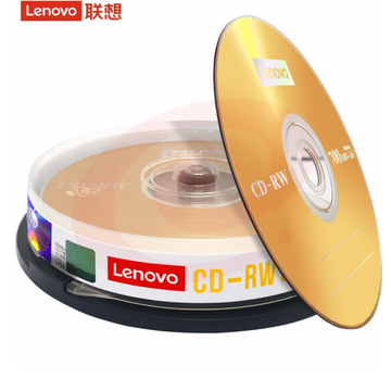 联想(Lenovo)CD-RW空白光盘/刻录盘 4-12速700MB 台产档案系列 桶装10片 可擦写 可重复刻录 SKU：YDKJ21208