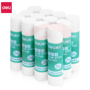 得力7103固体胶(白色)(36g/支)(12支/盒)