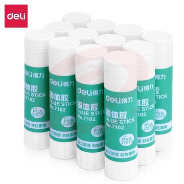 得力7102固体胶(白色)(12支/盒)
