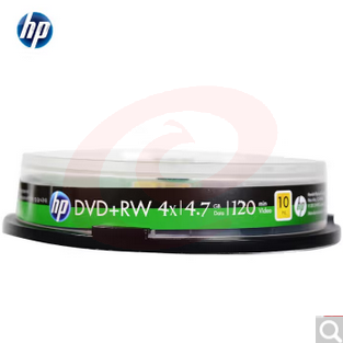 惠普DVD+RW可擦写 光盘/刻录盘4速4.7GB10片