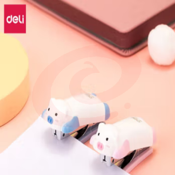 得力(deli)0452订书机10#(卡式)可爱卡通小型订书器迷你订书机学生小号订书机 颜色随机