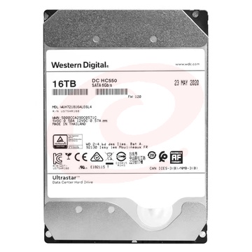 西部数据 16TB 企业级硬盘 HC550 SATA6Gb/s 7200转512M 氨气密封 SKU：YDKJ21299