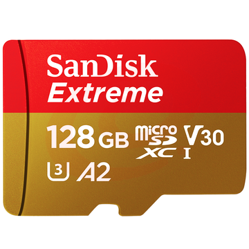 闪迪 128GB TF(MicroSD)存储卡 U3 C10 A2 V30 4K 至尊极速移动版内存卡 读速160MB/s SKU：YDKJ21335