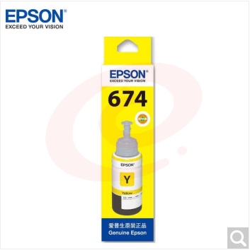 爱普生(EPSON)T6744墨水适用L801/L805/L810/L850/L1800 6744黄 原装    WLSZ0220211741739