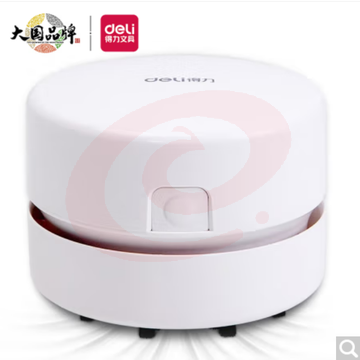 得力(deli)充电式强吸力桌面吸尘器 迷你键盘除尘清洁助手 橡皮屑清洁器 学生用品 白色18884