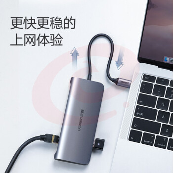 绿联 CM256 Type-C扩展坞 USB-C转HDMI/VGA转换器 3.0HUB分线器 60557(单位 个)