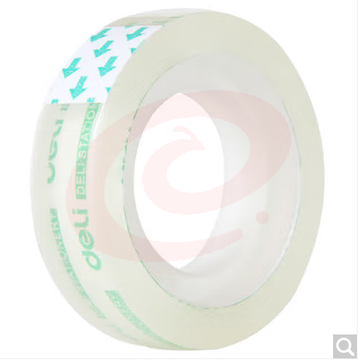 胶带 得力 30014 文具胶带 12mm*20y 透明色 12卷/筒
