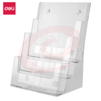 得力（deli）9318 3层A4 亚克力桌面资料展示架