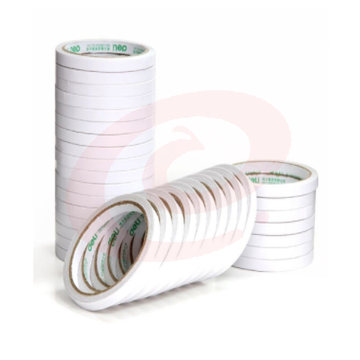 得力(deli)30400高粘性棉纸双面胶带 9mm*10y(9.1m/卷) 32卷袋装 办公用品