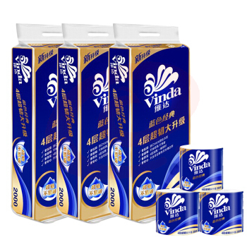 维达 V4073 4层卷纸 （200g/卷 10卷/提）(单位 提)