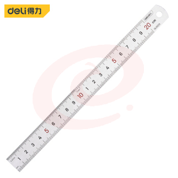 得力 DL8020 钢直尺 20cm（新VI）