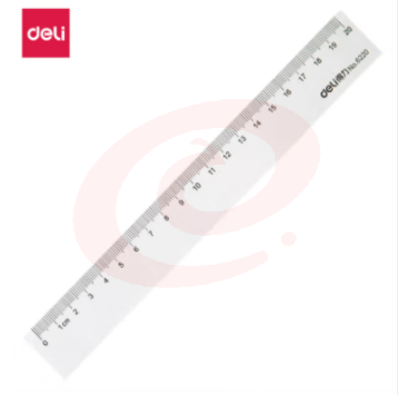 得力 deli 得力6220直尺20cm(透明)(只) 10把起售