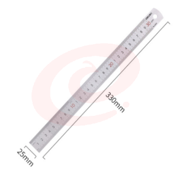 得力（deli） 8463 不锈钢直尺 30cm（银色）