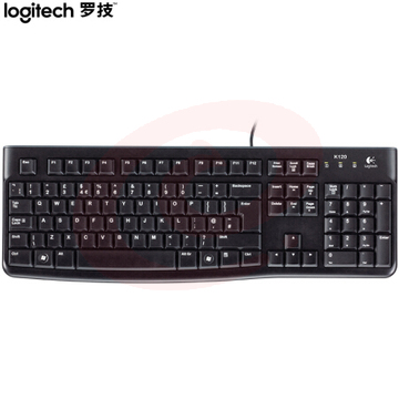 罗技 K120 有线键盘 USB接口黑色（114139）(单位 个)