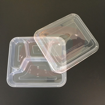 四格透明餐盒  150套/箱 (单位：箱)