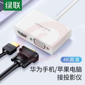 绿联 30843 TYPE-C转VGA/HDMI转换器(单位 个) SKU：YDKJ22168