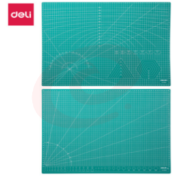 得力（deli）A2耐用PVC切割垫板桌垫 绿色78402