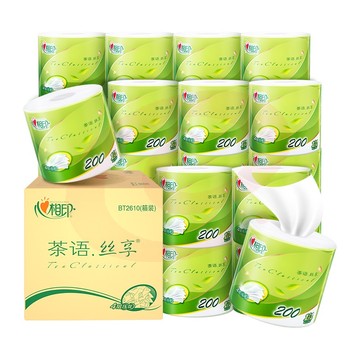 心相印卷纸 茶语 4层200g*27卷卫生纸巾（高克重 整箱销售）