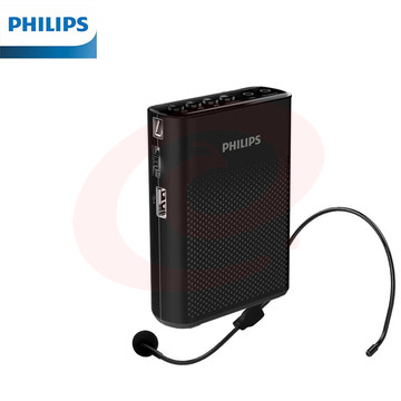 飞利浦（PHILIPS）SBM200 有线小蜜蜂扩音器教师专用 便携式插卡音箱 导游腰挂麦克风喇叭教学讲课钢琴黑 SKU：YDKJ25998