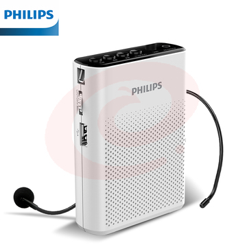 飞利浦（PHILIPS）SBM200 小蜜蜂扩音器教师专用 便携式插卡音箱 导游腰挂麦克风喇叭教学讲课象牙白