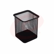 得力 deli 9174 方形笔筒(黑)(单只装)