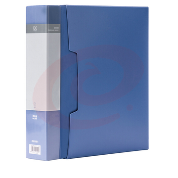 得力(deli)A4/100页资料册215*310*63mm 文件活页收纳册 SKU：WG0085317