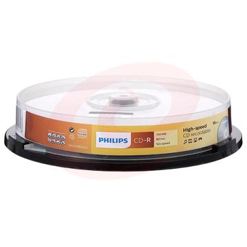 飞利浦（PHILIPS）CD-R光盘/刻录盘 52速700M 桶装10片