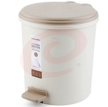 茶花(CHAHUA) 1502 圆型脚踏卫生桶 6L 棕彩 (单位：个)