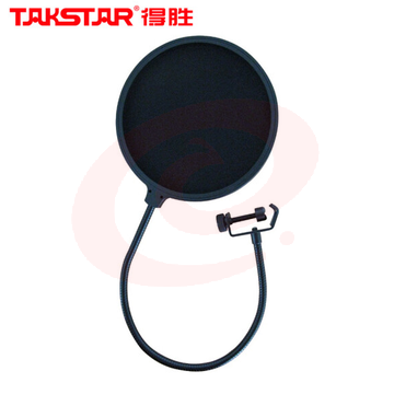 得胜(TAKSTAR)PS-1专业防喷罩 双层麦克风话筒防喷网 电容麦防风罩防噪网 黑色
