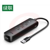 绿联(UGREEN) USB3.0分线器 高速4口HUB集线器USB扩展坞 笔记本电脑一拖多延长线转换器线 0.25米10915 