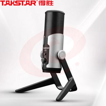得胜(TAKSTAR)GX6 USB专业电容麦克风 内置声卡电脑K歌手机游戏在线直播主播唱歌话筒 会议教学录音麦
