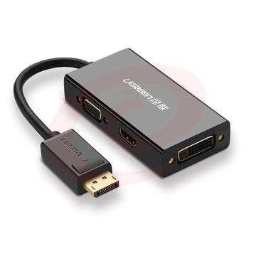 绿联（UGREEN）DP转HDMI/VGA/DVI三合一转换器 4K高清转接头线 标准DisplayPort电脑连接投影 SKU：YDKJ28226