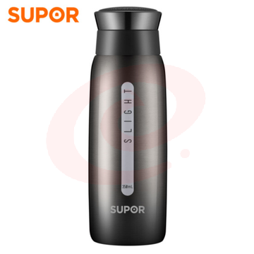 苏泊尔(SUPOR) KC35BF1 350ML真空保温杯304不锈钢经致星空保温杯 纤巧·墨银 货号：WY