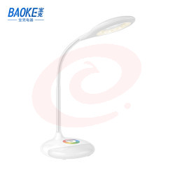 宝克(baoke) CL1858 炫彩触控LED台灯 触摸开关/三段调光/USB充电 商务办公/学生用品 47*14cm 1800毫安 1个装 白色