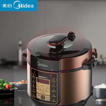 美的(Midea)电压力锅双胆5L家用数码显示定时预约蛋糕开盖煮MY-50RZB05慢炖70Kpa无水焗烧饭烧汤
