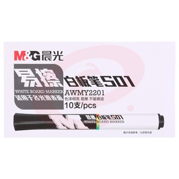 晨光 AWMY2201 黑色S01易擦白板笔/记号笔 单头