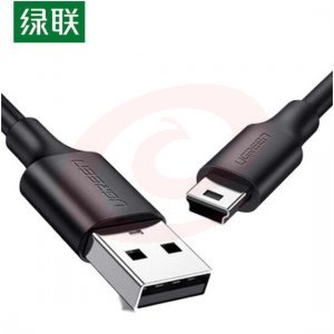 绿联 UGREEN US132 USB2.0转Mini数据线 T型口充电连接线 1.5米 SKU：YDKJ27826