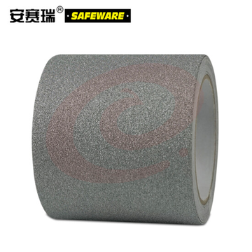 安赛瑞 彩色防滑胶带(银)100mm×5m 磨砂防滑胶带 防滑贴纸 11899 SKU：YDKJ27615