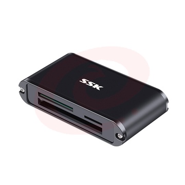 飚王 SSK 存储卡读卡器 SCRM630 升级版多功能合一读卡器 USB3.0高速读写 支持TF/SD/CF手机卡相机卡 金属材质 SKU：YDKJ28514