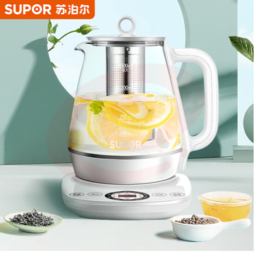 苏泊尔(SUPOR)SW-15YJ28 养生壶 煮茶壶 电水壶烧水壶电热水壶 花茶壶电茶壶1.5L煮茶器 玻璃