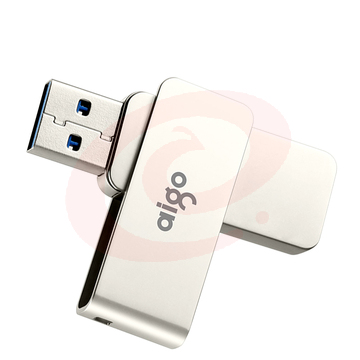 爱国者(aigo)32GB USB3.0 U盘 U330金属旋转系列 银色 快速传输 出色出众 SKU：YDKJ27790