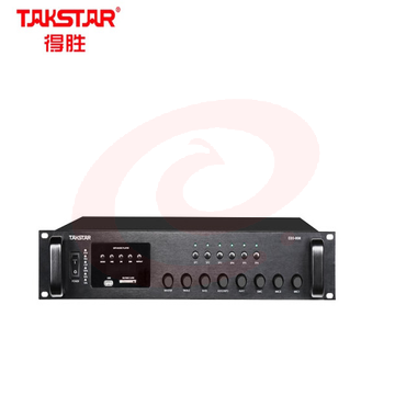 得胜(TAKSTAR)EBS-06M 广播合并功放 定压定阻功率放大器 带分区广播系统内置蓝牙MP3解码播放器功放