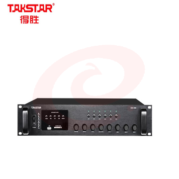 得胜(TAKSTAR)EBS-06M 广播合并功放 定压定阻功率放大器 带分区广播系统内置蓝牙MP3解码播放器功放 SKU：YDKJ27987